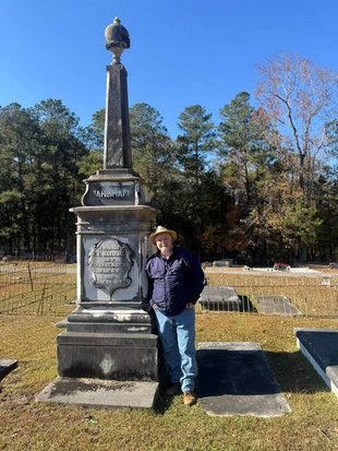 William Blount Marshall’s grave as seen in the Waverly Hall, Georgia cemetery. It is the largest in this cemetery. From Facebook page Adventures Into History which includes a video on Marshall grist mill in Oak Mountain